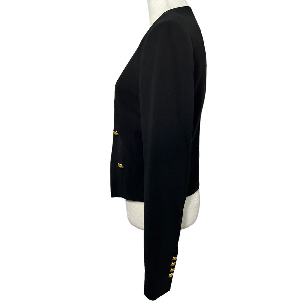 LN EXPRESS Black Blazer with Gold Hardware Size Small - Picture 4 of 9